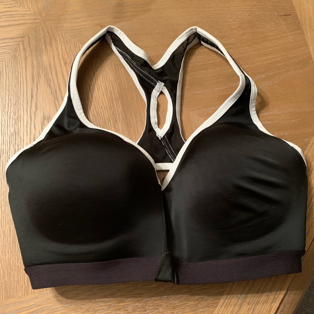 38D Zip Front Racerback Sports Bra